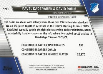 2021-22 Topps Bundesliga #195 Pavel Kaderabek / David Raum Back