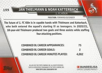 2021-22 Topps Bundesliga #199 Jan Thielmann / Noah Katterbach Back