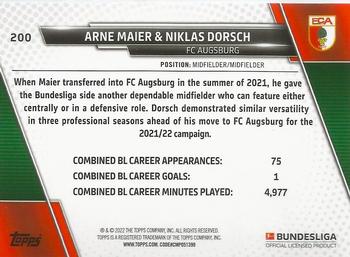 2021-22 Topps Bundesliga #200 Arne Maier / Niklas Dorsch Back