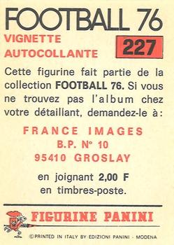 1975-76 Panini Football 76 (France) #227 Just Fontaine Back