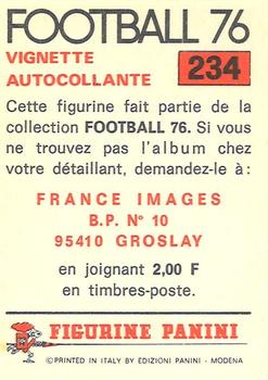 1975-76 Panini Football 76 (France) #234 Louis Cardiet Back