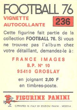 1975-76 Panini Football 76 (France) #236 Dominique Berthaud Back