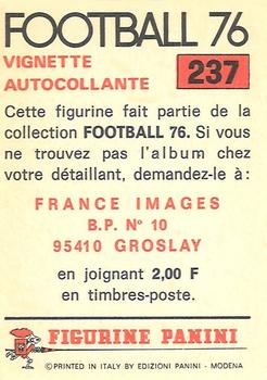 1975-76 Panini Football 76 (France) #237 Jacques Laposte Back