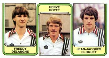 1982-83 Panini Football 83 (Belgium) #374 Freddy Delanghe  / Herve Royet / Jean-Jacques Cloquet Front