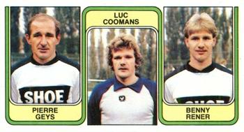 1982-83 Panini Football 83 (Belgium) #378 Pierre Geys  / Luc Coomans / Benny Rener Front