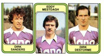 1982-83 Panini Football 83 (Belgium) #384 Dirk Sanders  / Eddy Mestoagh / Dirk Destorme Front