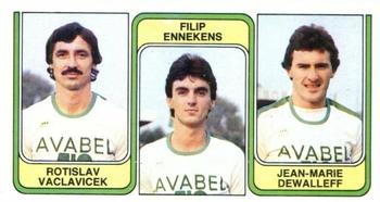 1982-83 Panini Football 83 (Belgium) #389 Rotislav Vaclavicek  / Filip Ennekens / Jean-Marie Dewalleff Front