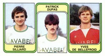 1982-83 Panini Football 83 (Belgium) #392 Pierre Silliard  / Patrick Dupas / Yves de Bellefroid Front