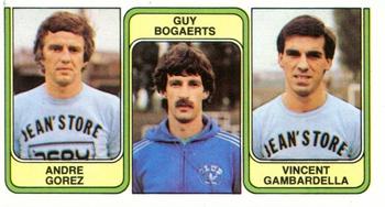 1982-83 Panini Football 83 (Belgium) #393 Andre Gorez  / Guy Bogaerts / Vincent Gambardella Front
