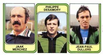 1982-83 Panini Football 83 (Belgium) #398 Jaak Merchez  / Philippe Desamory / Jean-Paul Dullers Front