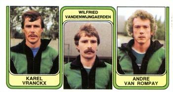 1982-83 Panini Football 83 (Belgium) #399 Karel Vranckx  / Wilfried Vandenwijngaerden / Andre van Rompay Front