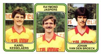 1982-83 Panini Football 83 (Belgium) #404 Karel Kesselaers  / Raymond Jaspers / Johan van den Broeck Front