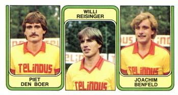 1982-83 Panini Football 83 (Belgium) #406 Piet den Boer  / Willi Reisinger / Joachim Benfeld Front