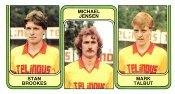 1982-83 Panini Football 83 (Belgium) #407 Stan Brookes  / Michael Jensen / Mark Talbut Front