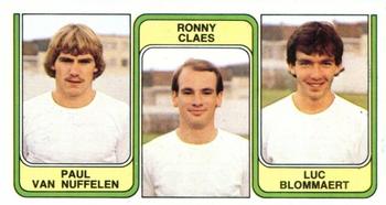 1982-83 Panini Football 83 (Belgium) #409 Ronny Claes  / Luc Blommaert / Nick Verboven Front