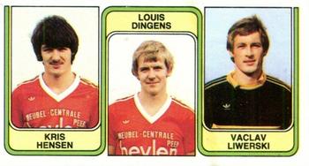 1982-83 Panini Football 83 (Belgium) #427 Kris Hensen  / Louis Dingens / Vaclav Liwerski Front