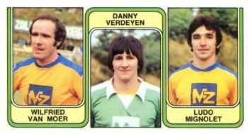 1982-83 Panini Football 83 (Belgium) #428 Wilfried van Moer  / Danny Verdeyen / Ludo Mignolet Front