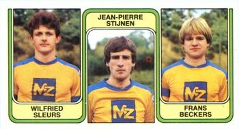 1982-83 Panini Football 83 (Belgium) #429 Wilfried Sleurs  / Jean-Pierre Stijnen / Frans Beckers Front