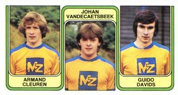 1982-83 Panini Football 83 (Belgium) #430 Armand Cleuren  / Johan Vandecaetsbeek / Guido Davids Front