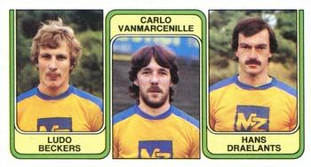 1982-83 Panini Football 83 (Belgium) #431 Ludo Beckers  / Carlo Vanmarcenille / Hans Draelants Front
