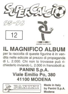 1994-95 Panini Supercalcio Stickers #12 Team Logo Back