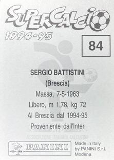 1994-95 Panini Supercalcio Stickers #84 Sergio Battistini Back