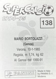 1994-95 Panini Supercalcio Stickers #138 Mario Bortolazzi Back