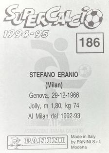 1994-95 Panini Supercalcio Stickers #186 Stefano Eranio Back
