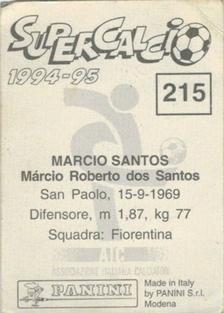 1994-95 Panini Supercalcio Stickers #215 Marcio Santos Back
