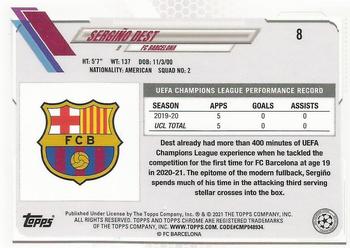 2020-21 Topps Chrome X Steve Aoki UEFA Champions League Neon Future #8 Sergiño Dest Back