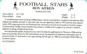 1988 Fax-Pax Football Stars #NNO Roy Aitken Back