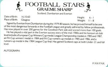 1988 Fax-Pax Football Stars #NNO Graeme Sharp Back