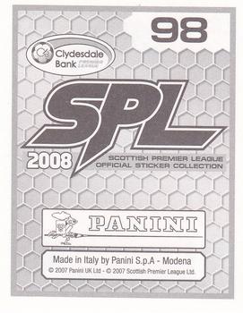2008 Panini SPL Stickers #98 Darren Dods Back