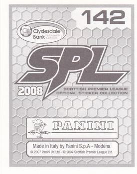 2008 Panini SPL Stickers #142 Patrick Cregg Back