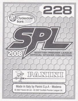 2008 Panini SPL Stickers #228 Henrik Larsson Back