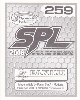 2008 Panini SPL Stickers #259 Match action Back
