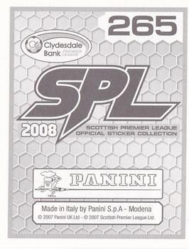 2008 Panini SPL Stickers #265 Clayton Donaldson Back