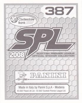 2008 Panini SPL Stickers #387 Kevin Thomson Back