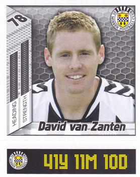 2008 Panini SPL Stickers #404 David van Zanten Front