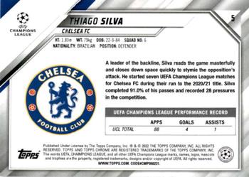 2021-22 Topps Chrome UEFA Champions League #5 Thiago Silva Back