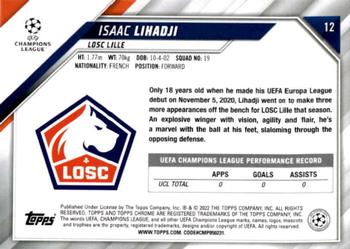 2021-22 Topps Chrome UEFA Champions League #12 Isaac Lihadji Back