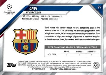 2021-22 Topps Chrome UEFA Champions League #25 Gavi Back