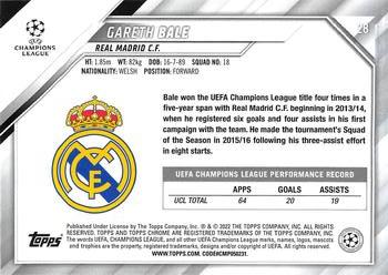 2021-22 Topps Chrome UEFA Champions League #28 Gareth Bale Back