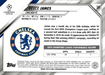 2021-22 Topps Chrome UEFA Champions League #35 Reece James Back