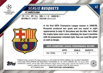 2021-22 Topps Chrome UEFA Champions League #42 Sergio Busquets Back
