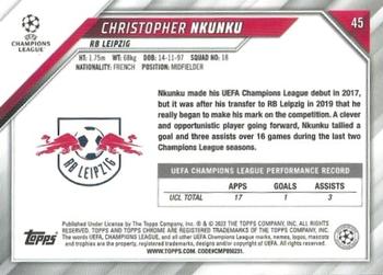 2021-22 Topps Chrome UEFA Champions League #45 Christopher Nkunku Back