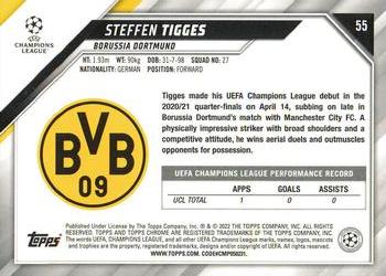 2021-22 Topps Chrome UEFA Champions League #55 Steffen Tigges Back