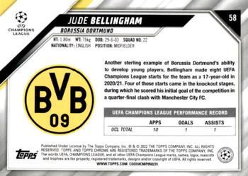 2021-22 Topps Chrome UEFA Champions League #58 Jude Bellingham Back