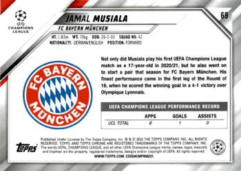2021-22 Topps Chrome UEFA Champions League #69 Jamal Musiala Back