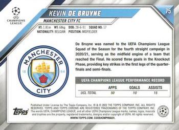 2021-22 Topps Chrome UEFA Champions League #75 Kevin De Bruyne Back